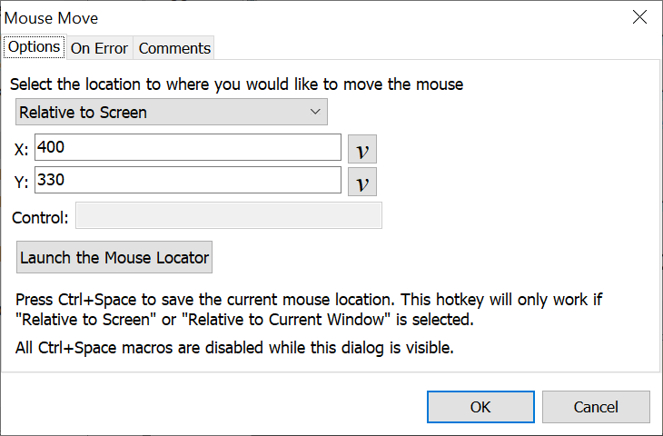 Movement of mouse pointer on screen
